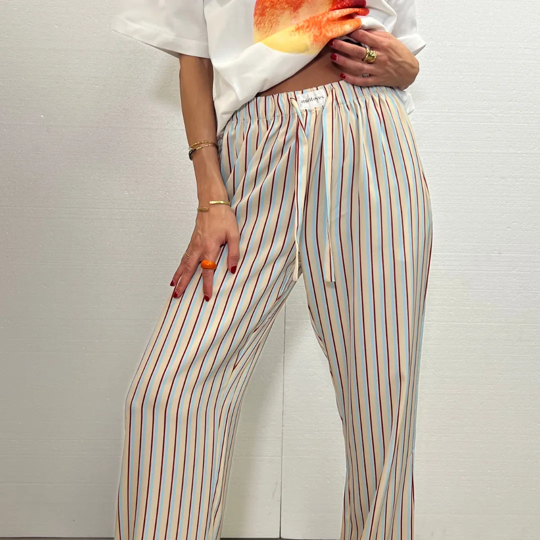 Alex Satin Long Pants Beige M/l