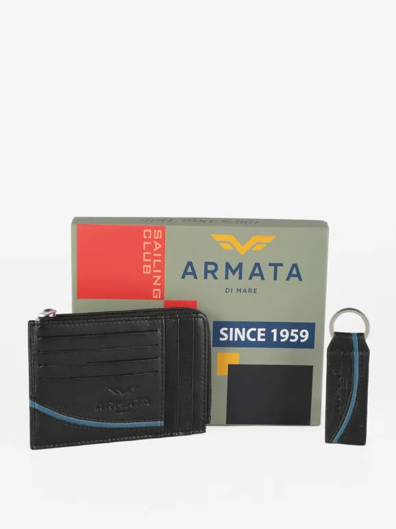 Armata Di Mare Set de regalo de tarjetero y llavero para hombre