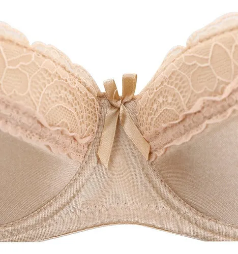 Brasier con encaje beige CARNIVAL