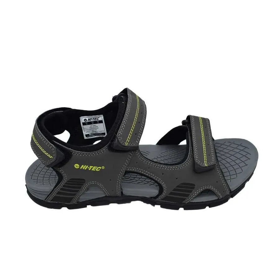 CALIFORNIANA HITEC TRES VELCROS SANDALIA DE HOMBRE PESPUNTES CHARCOAL