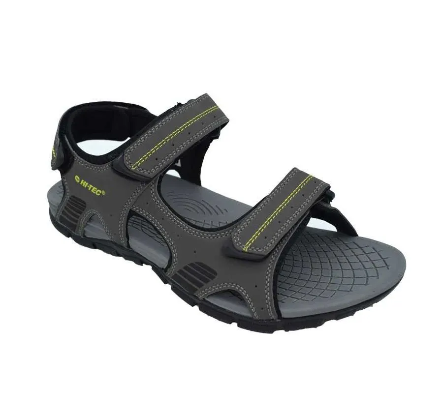 CALIFORNIANA HITEC TRES VELCROS SANDALIA DE HOMBRE PESPUNTES CHARCOAL