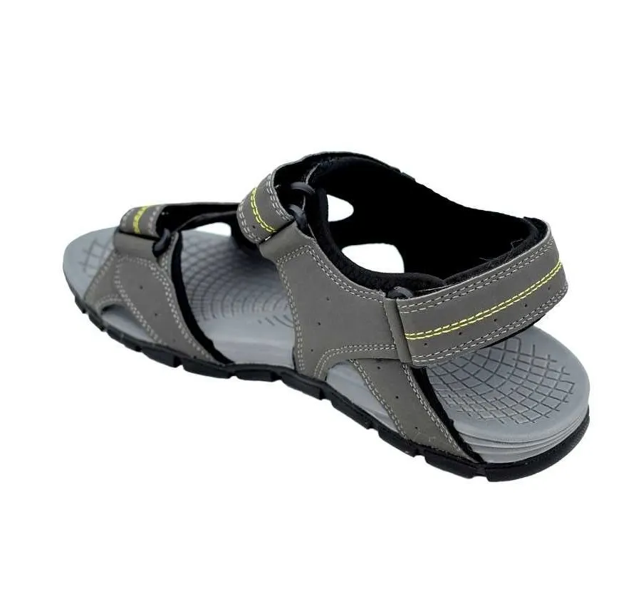 CALIFORNIANA HITEC TRES VELCROS SANDALIA DE HOMBRE PESPUNTES CHARCOAL