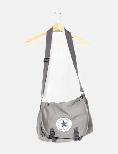 Converse Bandolera gris print logo