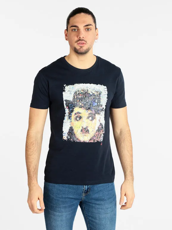 Johnny Looper Camiseta de hombre de manga corta con estampado