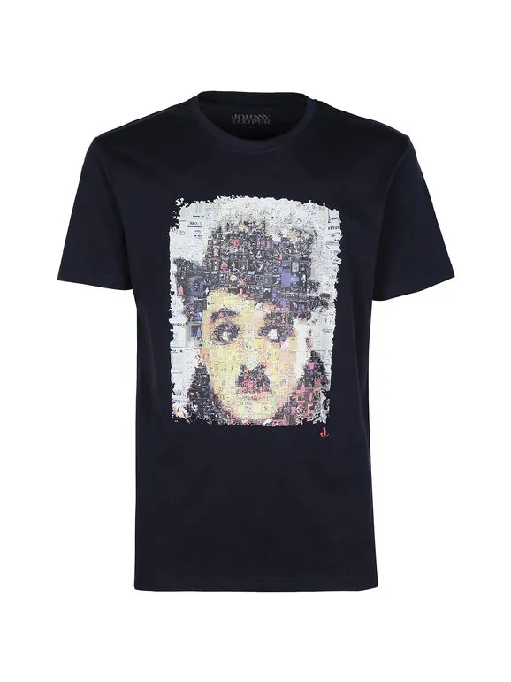 Johnny Looper Camiseta de hombre de manga corta con estampado