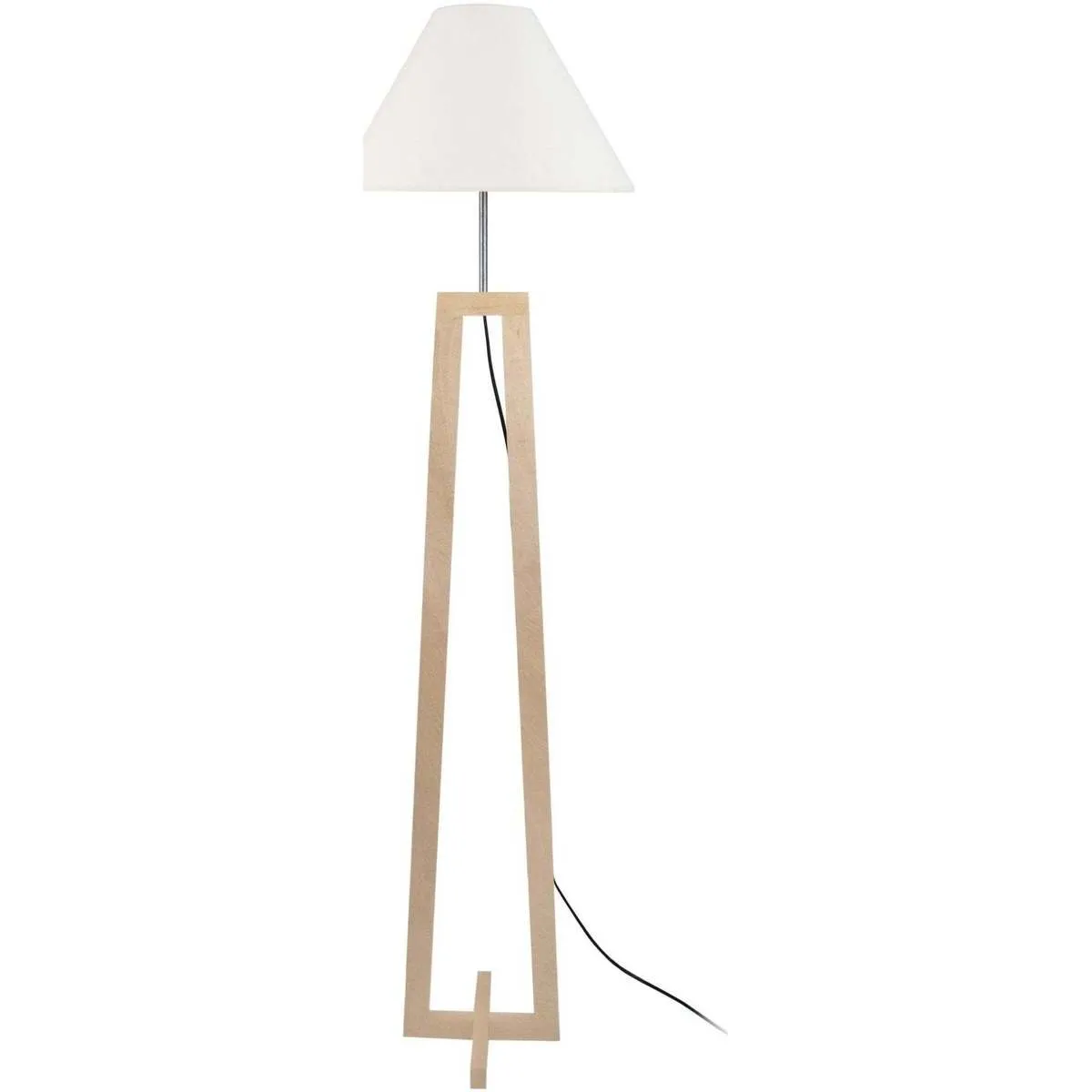 Lámpara de pie cono madera Natural y crudo