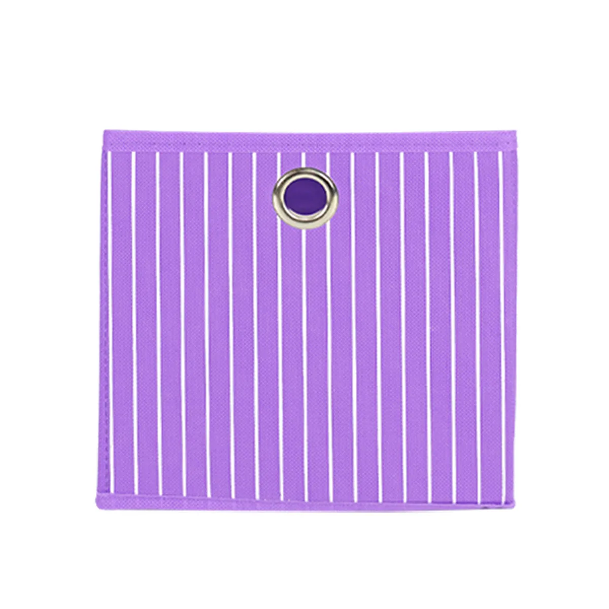 Mega Pack de 6 Cajas Cuadradas color Morado para Almacenamiento, Organizador Non Woven