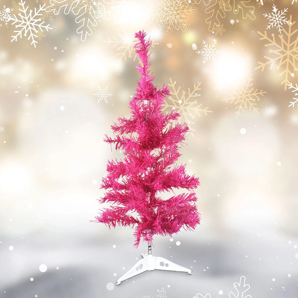 Mini rbol de Navidad color Fucsia, 60 cm