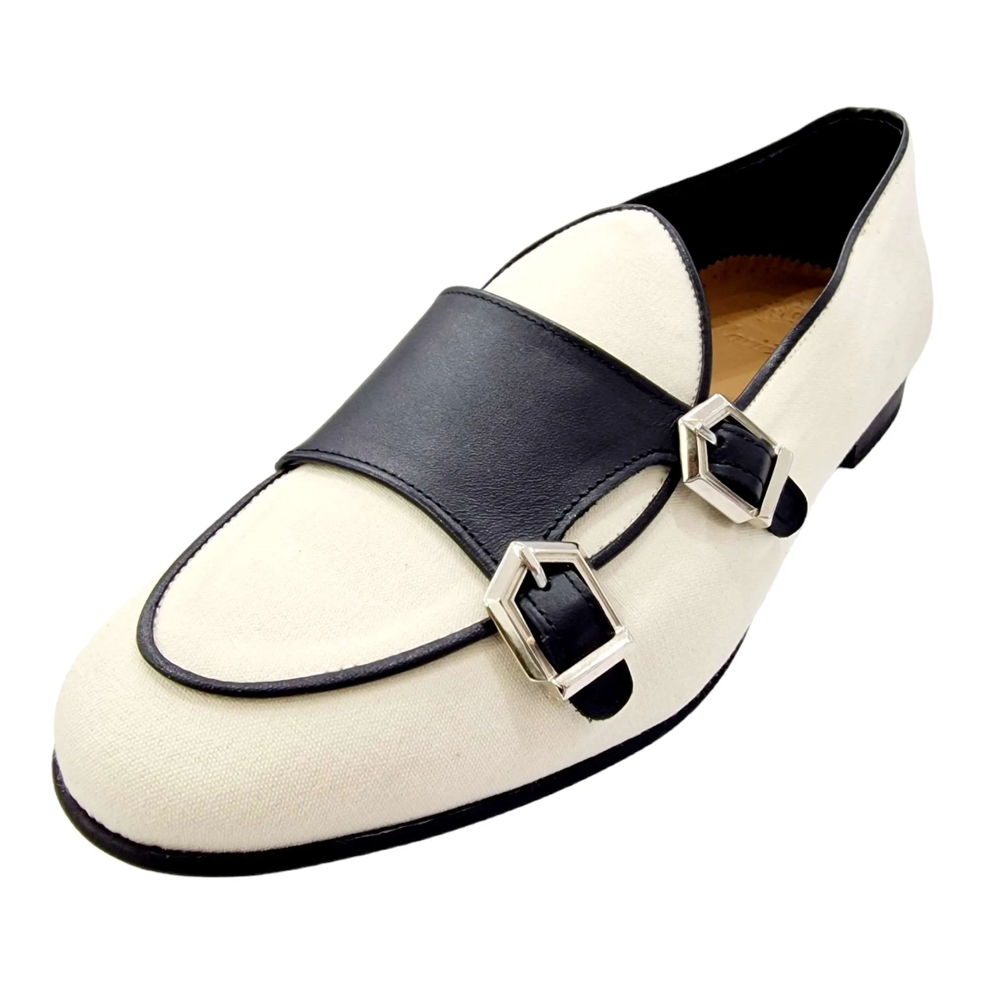 MOCASIN BELGA HOMBRE DOBLE MONK HEBILLAS BEIGE