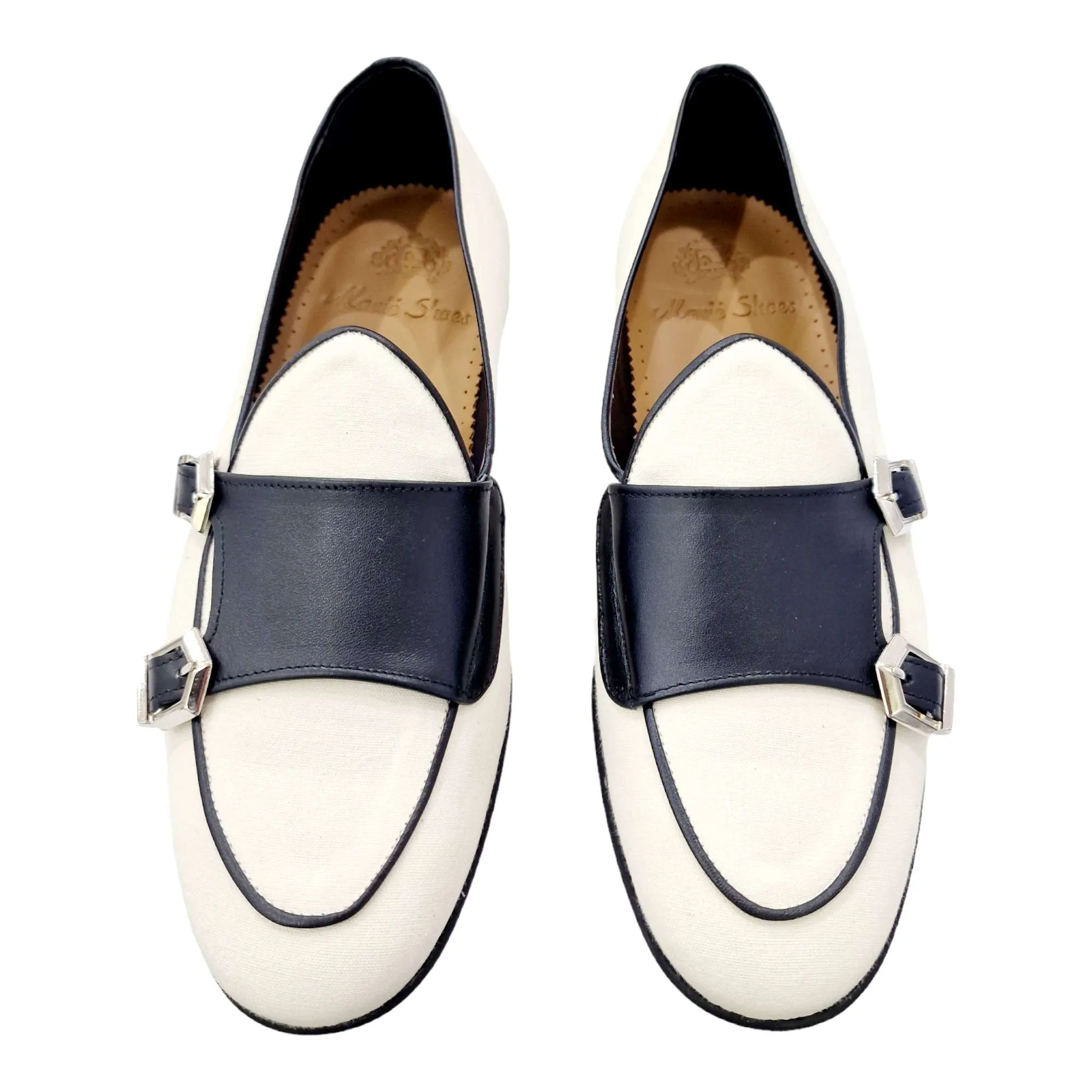 MOCASIN BELGA HOMBRE DOBLE MONK HEBILLAS BEIGE