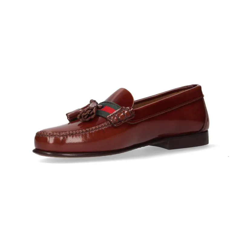 Mocasin mujer borlas cuero