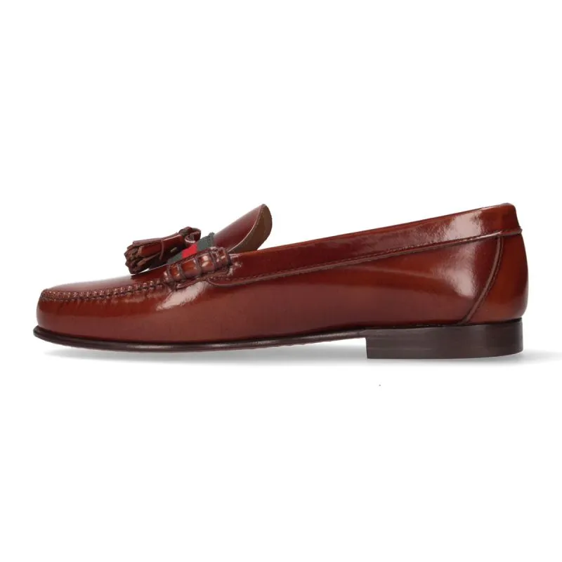 Mocasin mujer borlas cuero
