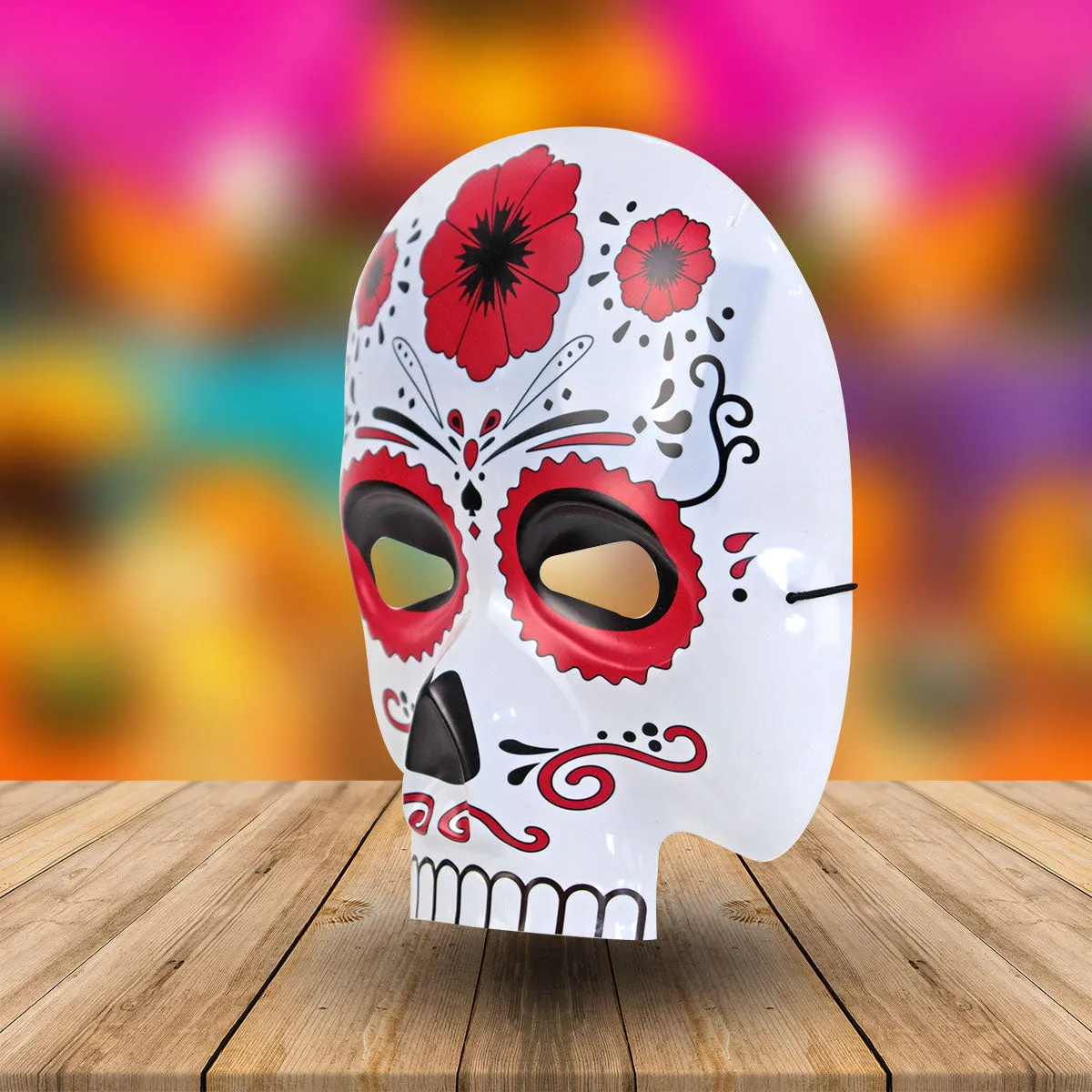 Máscara con Diseo de Calavera color Fucsia