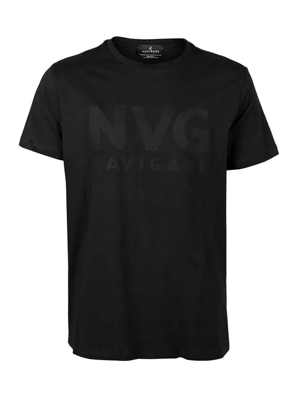 Navigare Camiseta de hombre de algodón con texto