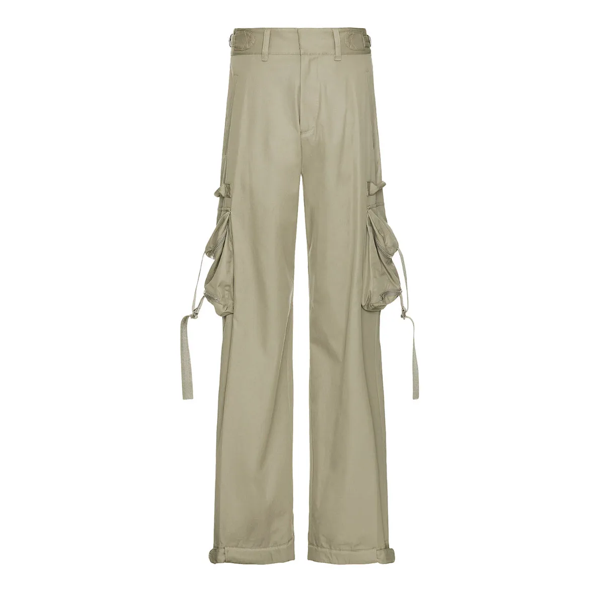 Off White Zip Cot Cargo Pant Beige No Color