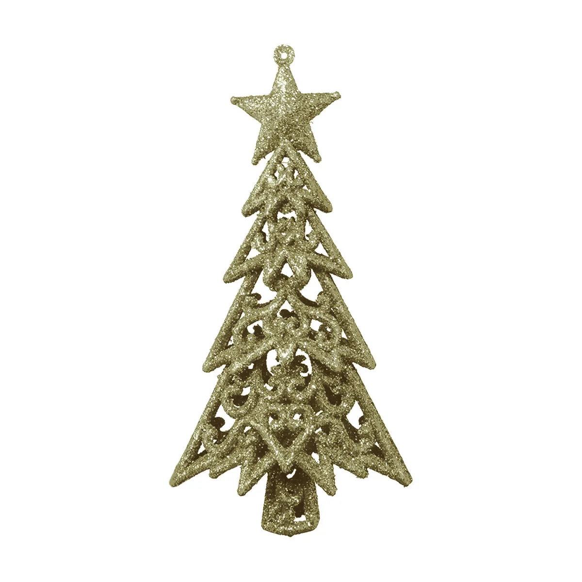 Ornamento en Forma de rbol Navideo color Oro