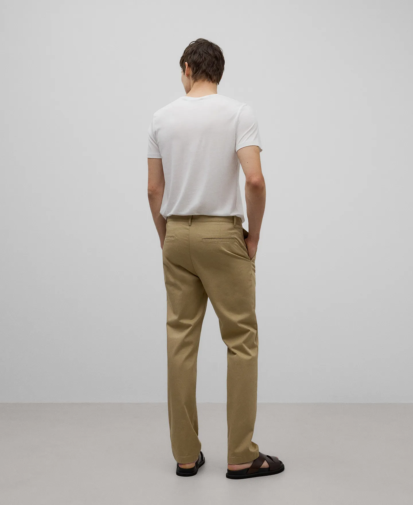 Pantalón chino twill de algodón hombre
