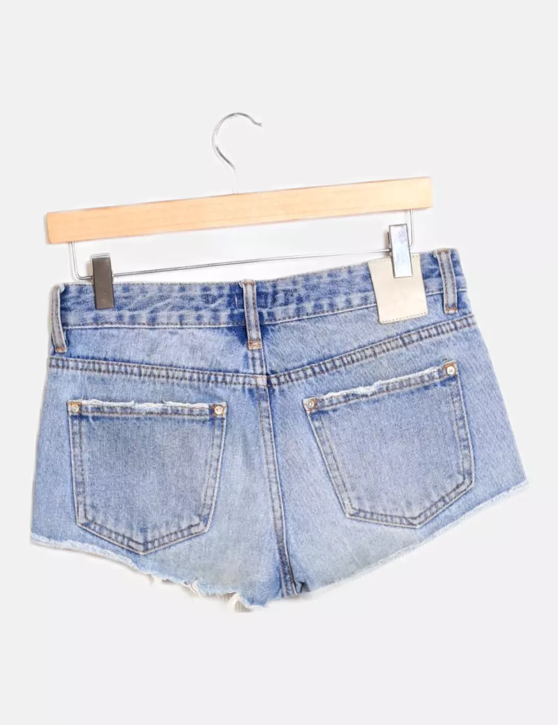 Pull&Bear Short denim azul