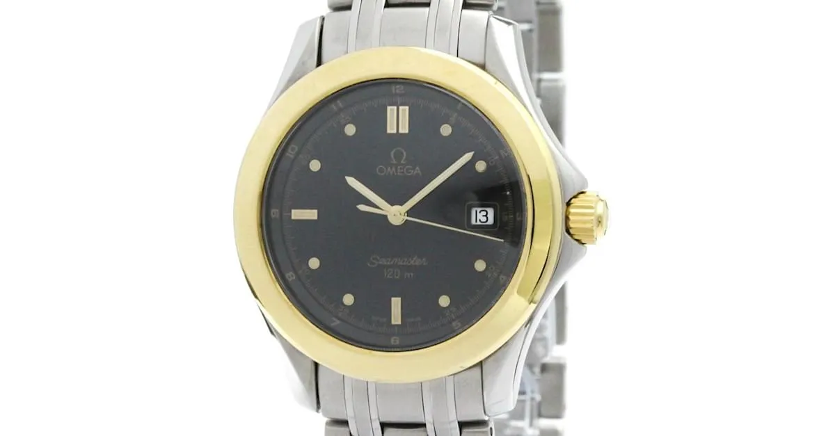 Reloj para hombre Omega Seamaster de acero y oro de 18K con movimiento de cuarzo 