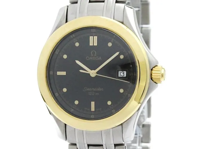 Reloj para hombre Omega Seamaster de acero y oro de 18K con movimiento de cuarzo 