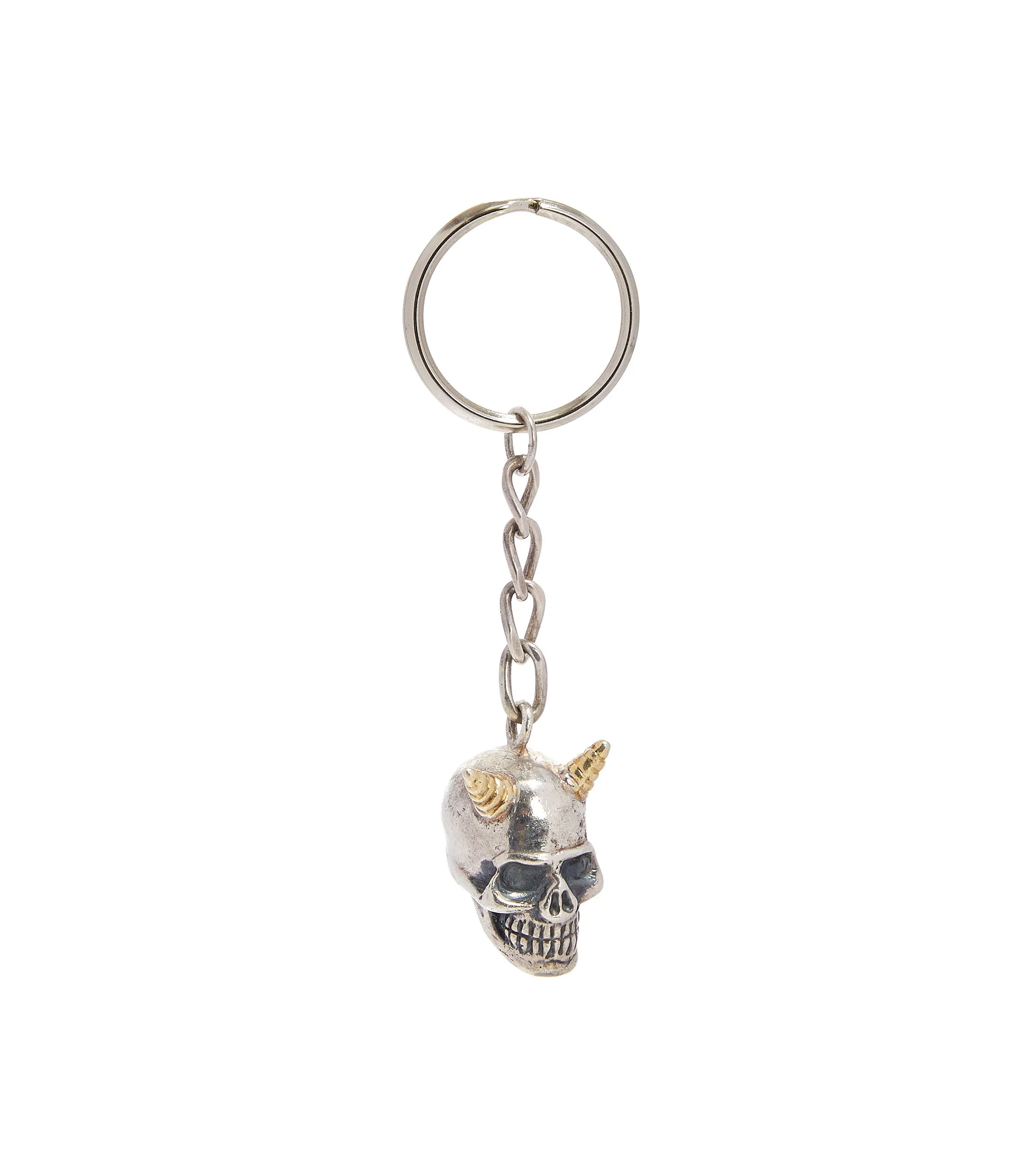 Rock & Jewel Llavero R&J Albert Skull Devil Horns en plata .925 Hombre