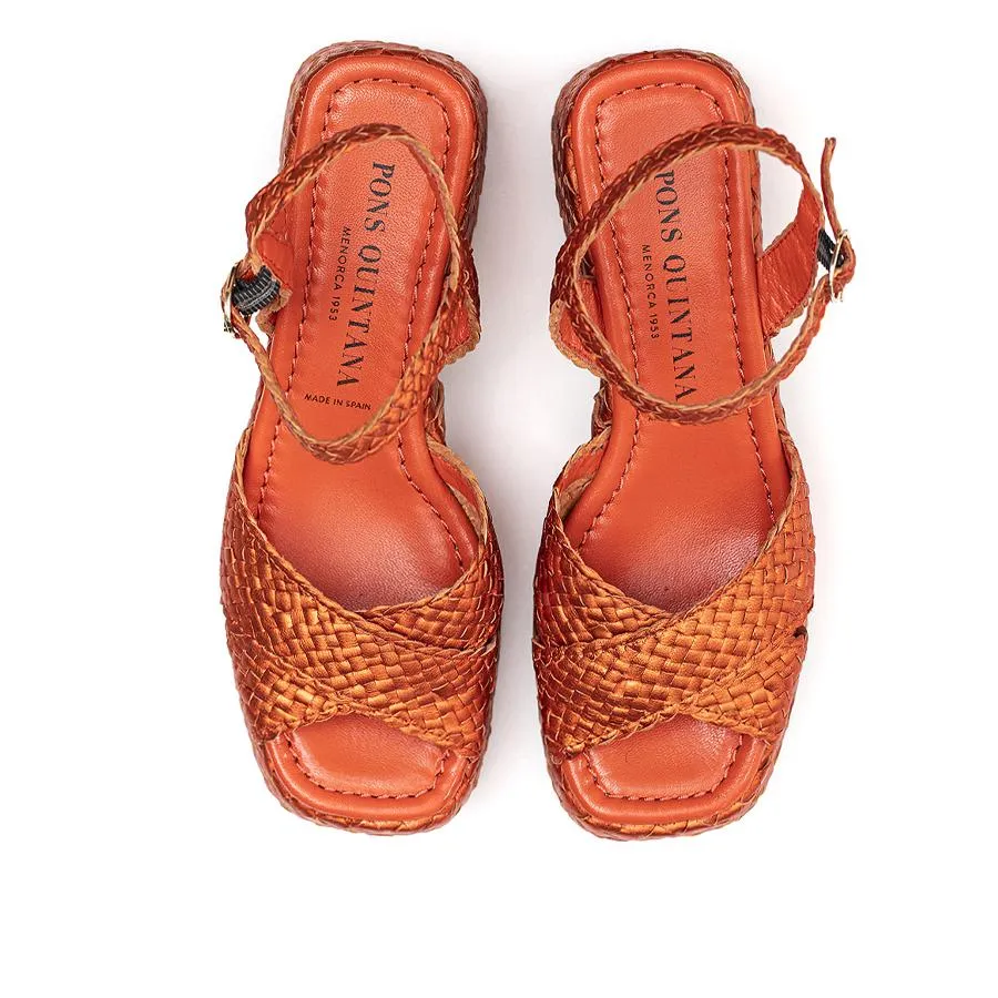 SANDALIA TACON GUINEA METAL ORANGE