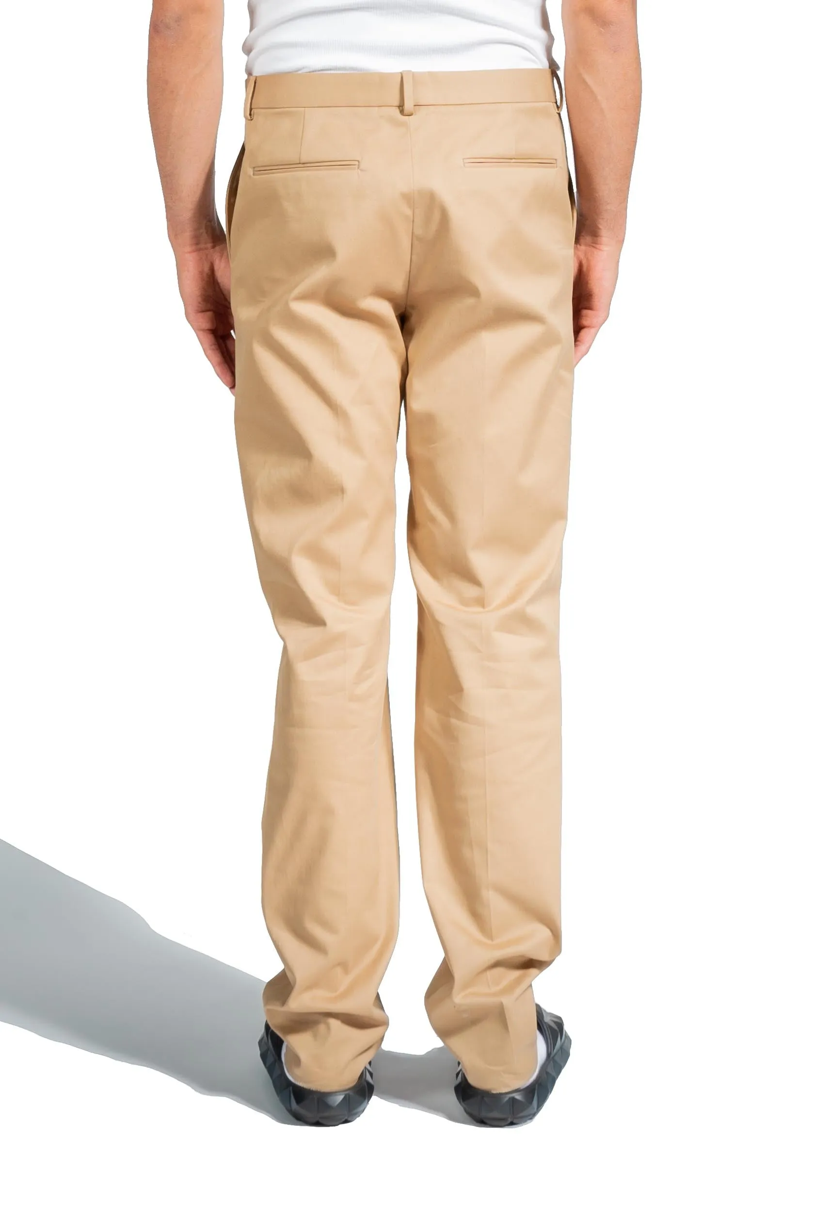 Valentino Cotton Gabardine Pants Beige