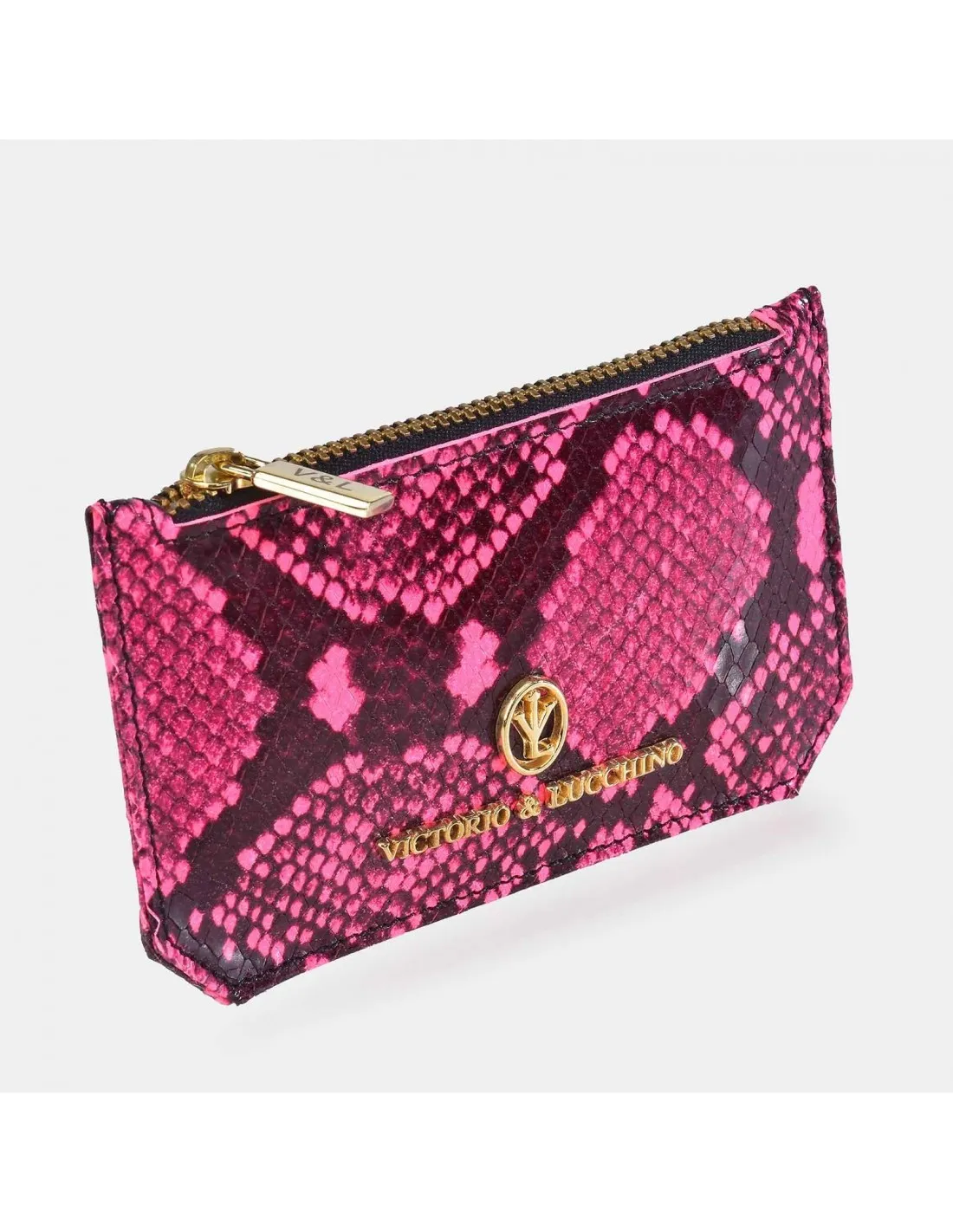 Victorio & Lucchino monedero tarjetero plano para mujer color Fluor