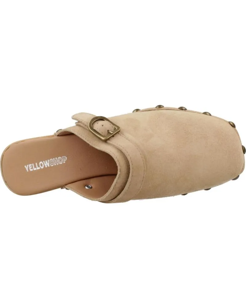 Zuecos YELLOW  de Mujer ZUECOS MUJER MODELO SONIA COLOR MARRON CLARO  CHEYENE